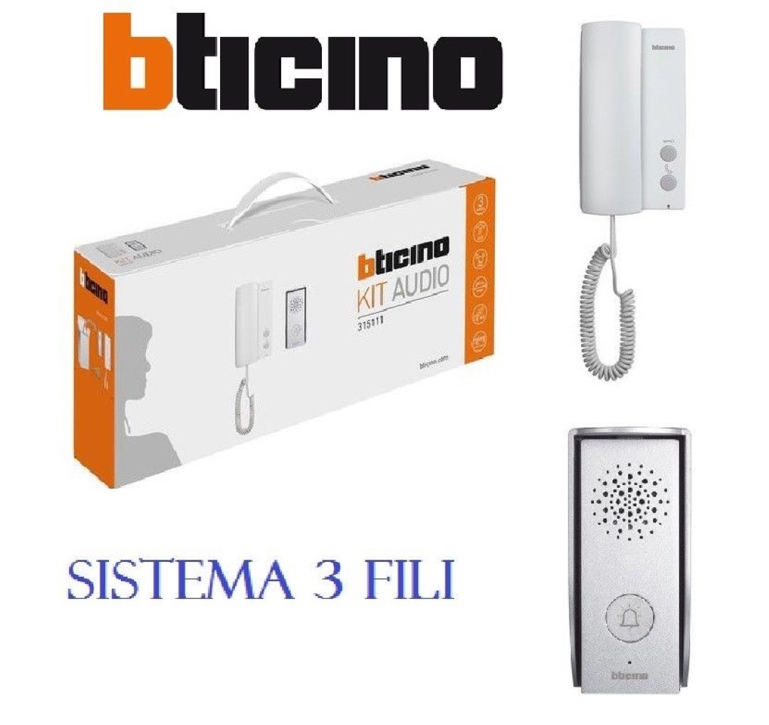 Videocitofono Monofamiliare Audio/Video Colori 4,3 Led 315311 Kit – Bticino