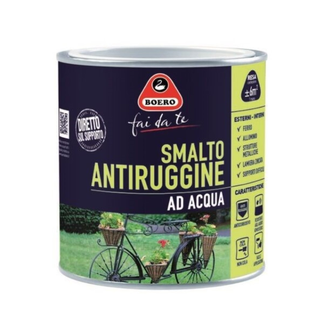 Smalto Antiruggine Acqua Giallo 0,5 Litri- Boero