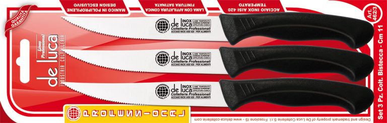 Coltello Bistecca Inox Cm11 M.Co Pl 3Pz – De Luca Coltellerie