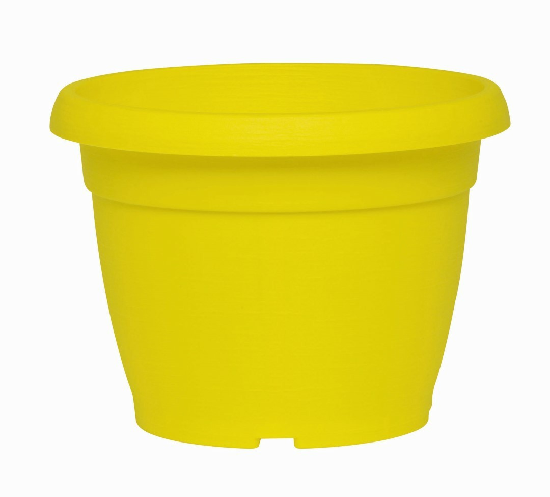 Vaso Similcotto Effetto Spazzolato Diametro 25 Cm Giallo Set 5 Pezzi- Arca