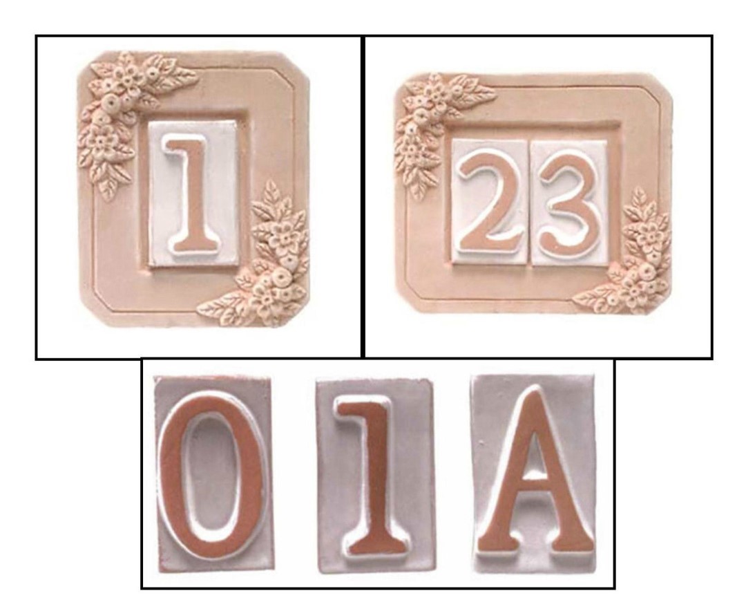 Numeri Civici Terracotta N°8 Set 5 Pezzi – Fraschetti