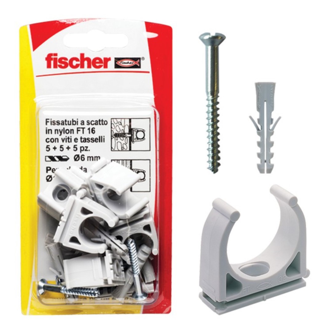 Fissatubi Scatto Ft 32 Set 5 Pezzi – Fischer