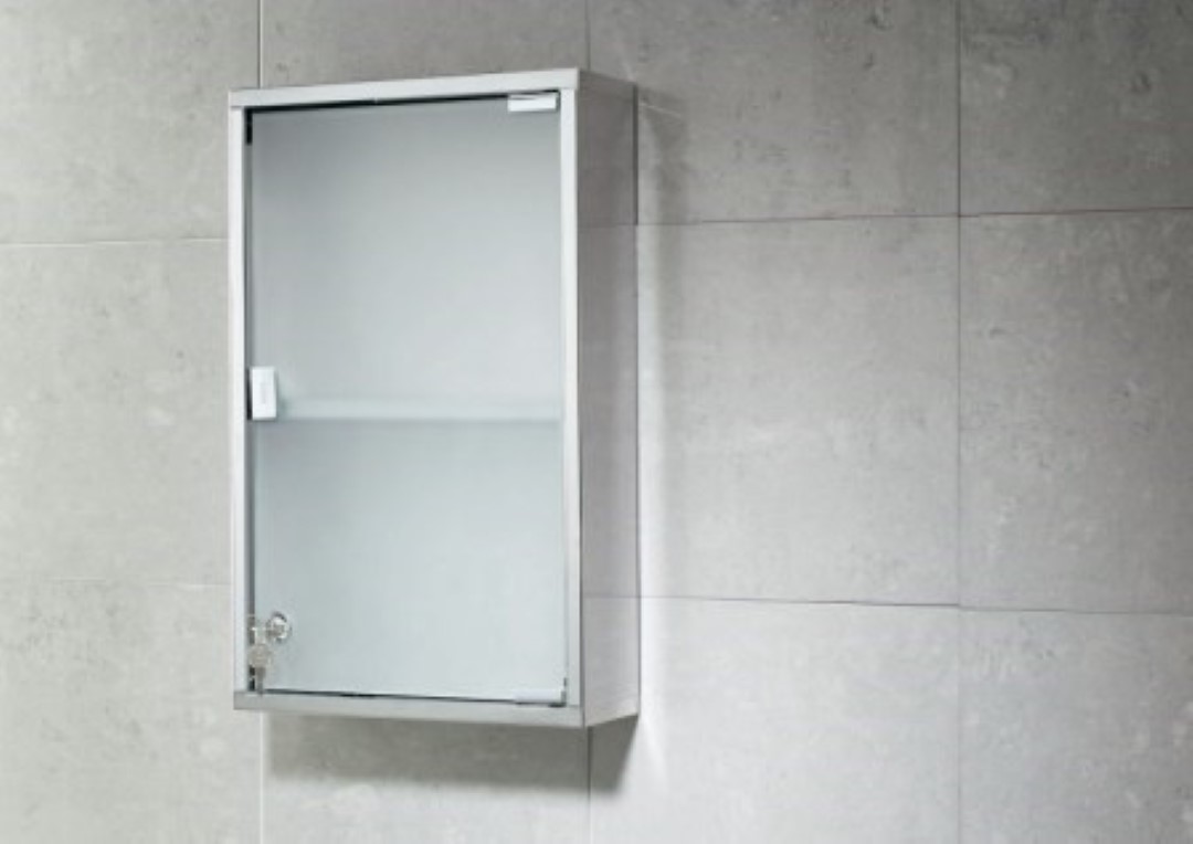 Armadietto Di Sicurezza Con Serratura Acciaio Inox 50X30X12 Joker Cromo – Gedy