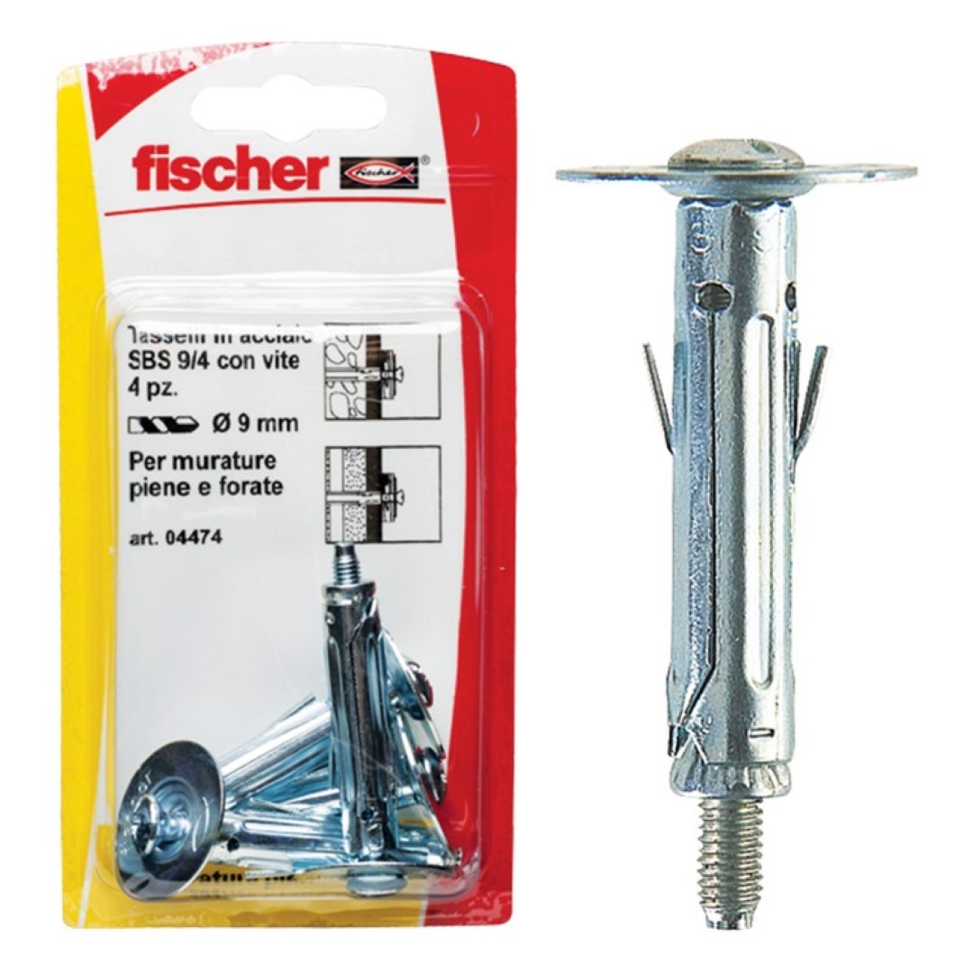 Tasselli Acciaio Sbs 9/ 1 K Con Occhiolo Aperto Set 5 Pezzi – Fischer