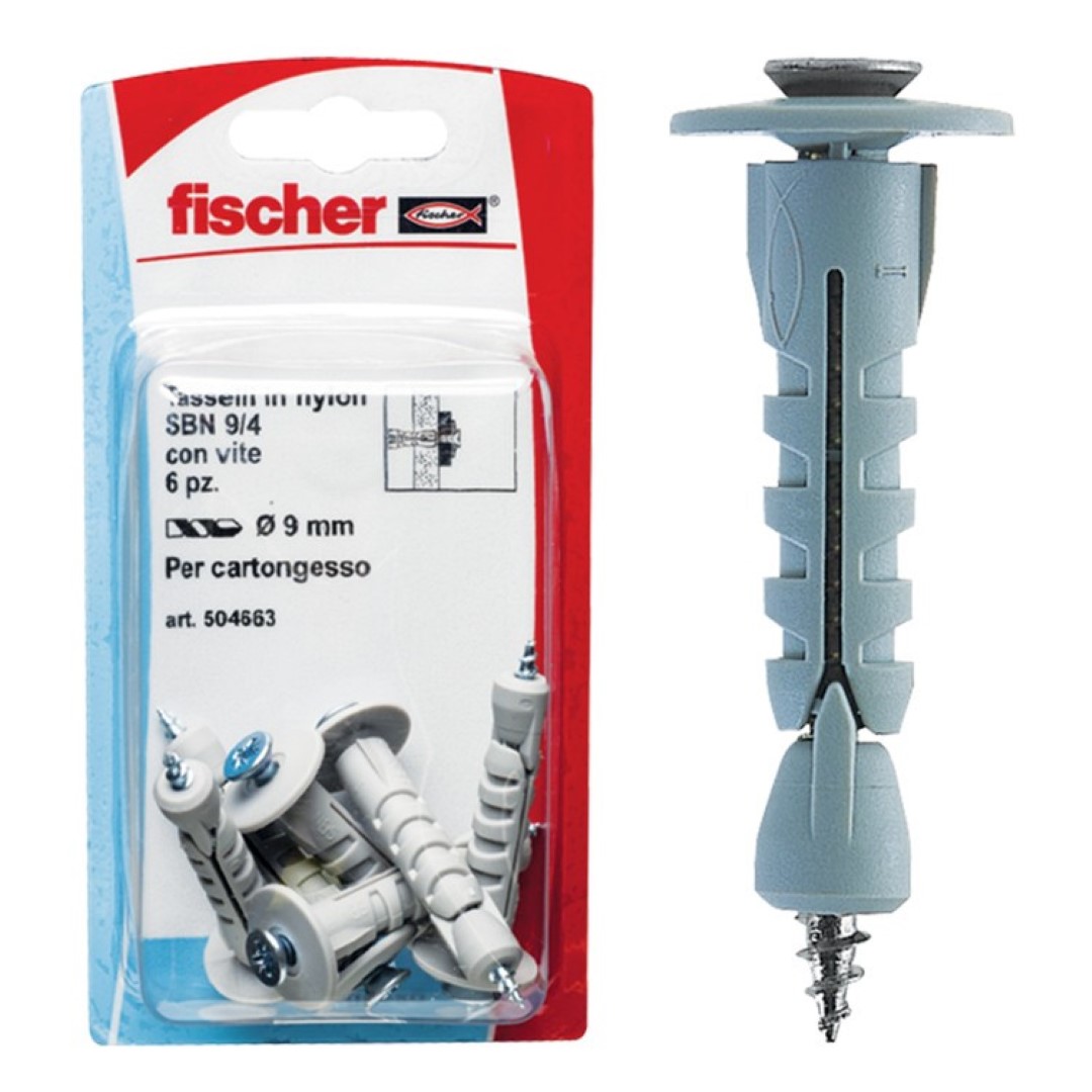 Tasselli Nylon Sbn 9/8 4 Pezzi – Fischer