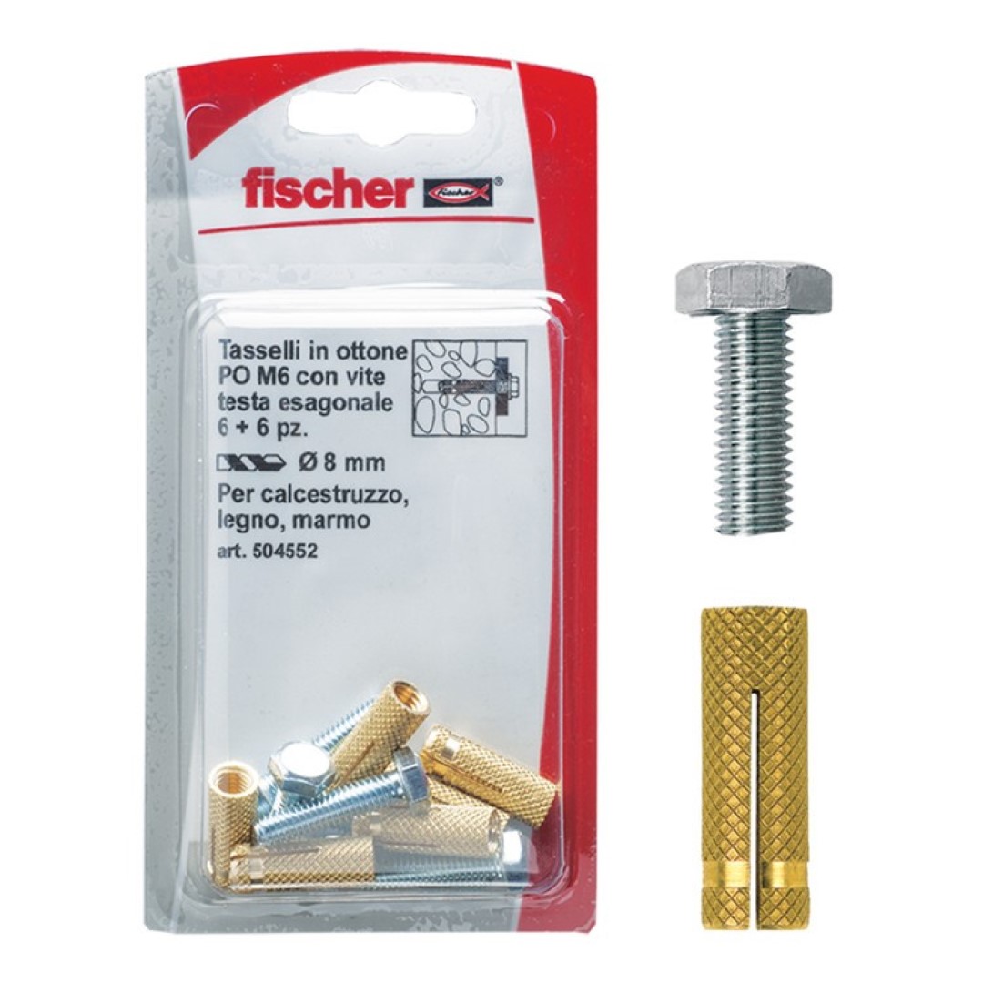 Tasselli Ottone Po M 5 K Set 5 Pezzi – Fischer