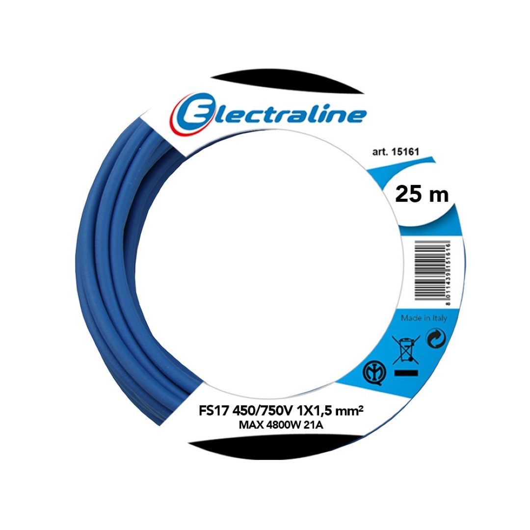 Cavo Fs17 1X1,5 Mt 25 Blu – Electraline