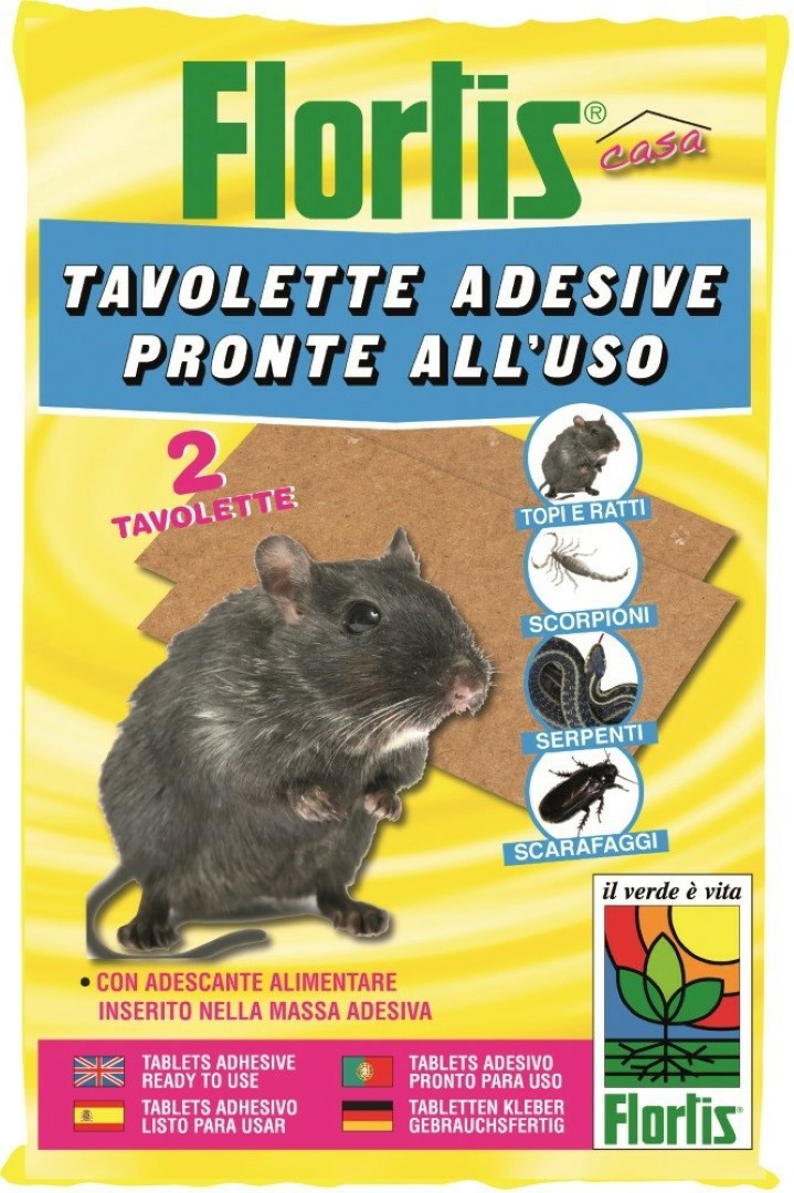 Pest Control Topi/Talpe Tavolette Adesive 2 Pezzi – Orvital Spa