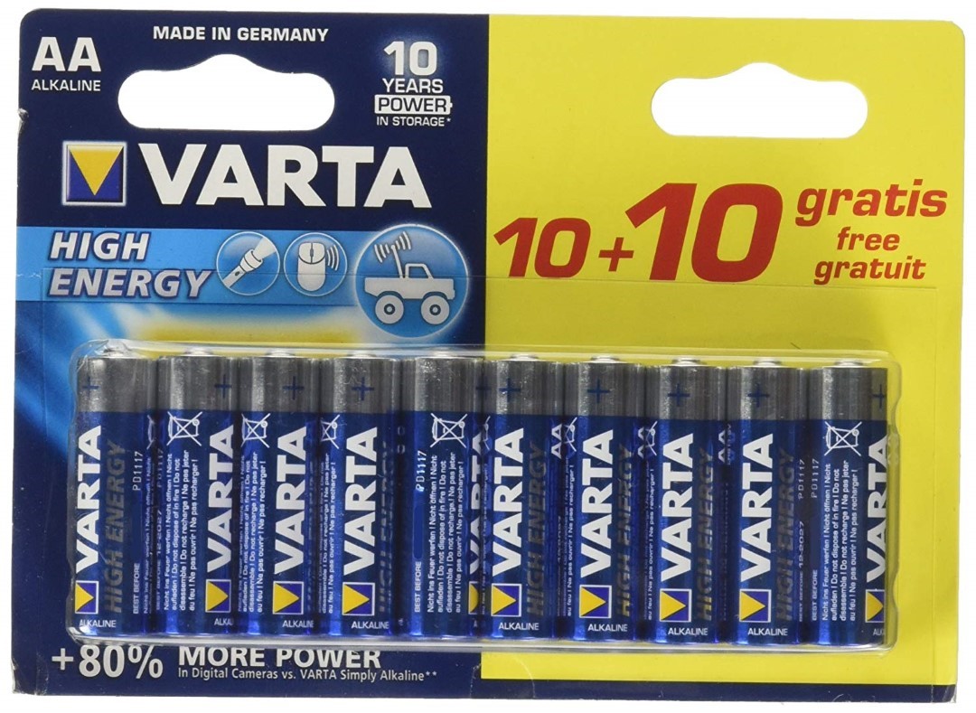 Varta Pila Alcalina Stilografica High Energy Free 20Aa – Varta Batterie