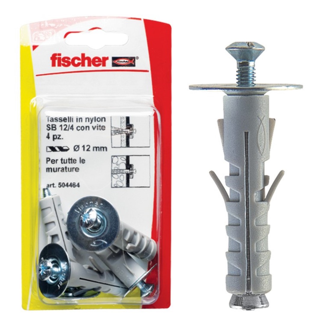 Tasselli Nylon Sb 12/10 K Con Gancio Piatto Set 5 Pezzi – Fischer