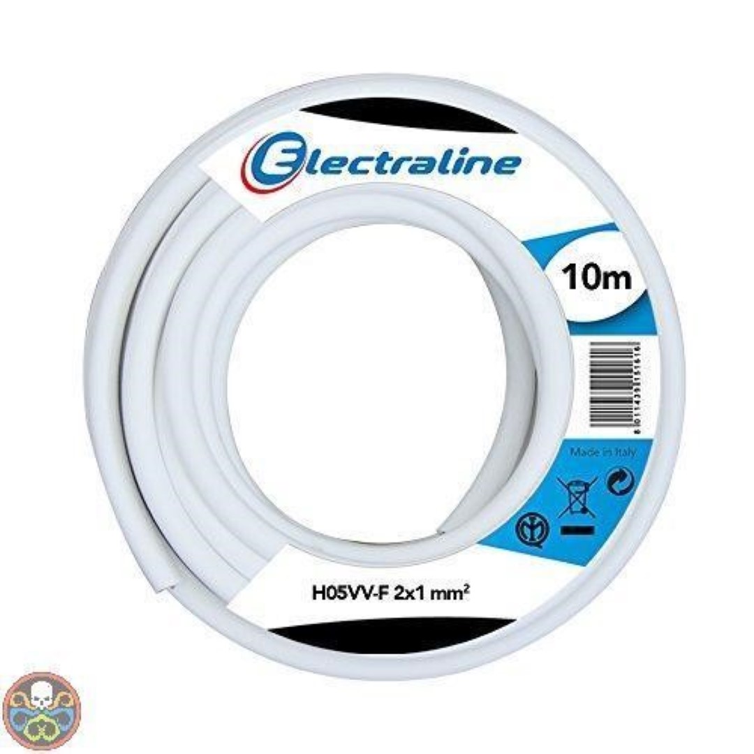 Cavo H05Vv-F 2X1 Bianco 10Mt – Electraline