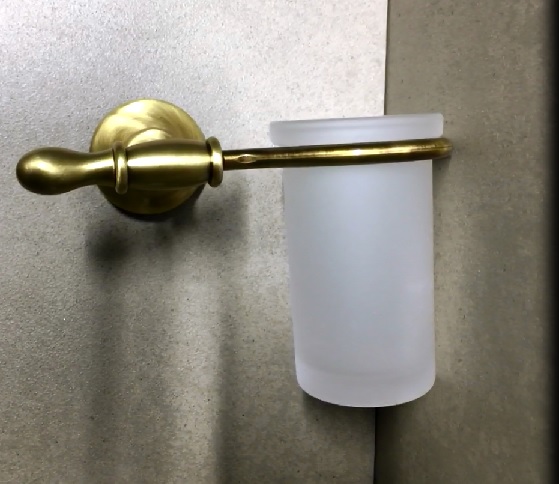 Porta Bicchiere Bagno Bronzo Satinato 900- Capannoli